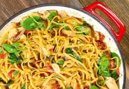 One Pot Cheesy Italian Pasta & Chicken